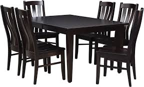47h x 19w x 18d available. Amish Shaker Leg Table Set Onyx Brown Maple 42x60 Table W 2 12 Leav Big Barn Home Center