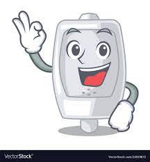 Okay urinal in the a cartoon shape Royalty Free Vector Image