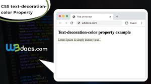 css text decoration color property