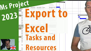 export ms project data to excel tasks