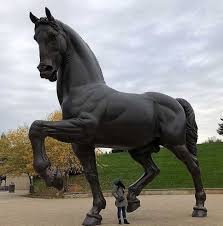 bulk large american horse sculpture