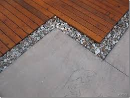 Looking for concrete ideas for your backyard? Warm And Colds Concrete Patio Wood Walkway Backyard