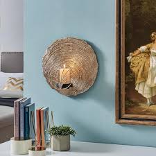 Round Gold Wall Candle Sconce