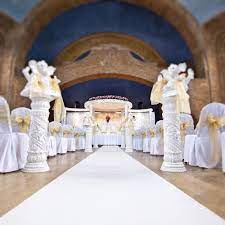 white wedding aisle runner exhibition