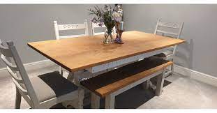 A standard rectangular dining table is a popular choice for any home, as it offers a great amount of space to relax and get together for an evening meal. Solid Oak Dining Table Chairs Bench Seat In Tn25 Folkestone And Hythe Fur 300 00 Zum Verkauf Shpock At