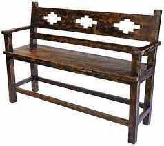 Rustic Old Wood Tall Bench With