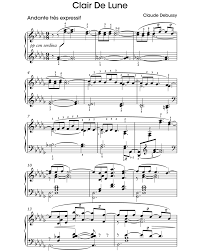 Clair de Lune - Partition de Piano à télécharger
