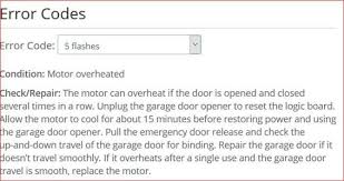 garage door opener is flashing a code