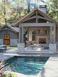 pool houses patio makeover