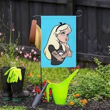 Punk Alice Parody Garden Flag Lookhuman
