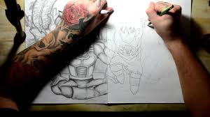 Draw the dragon figure and cut it out and glue the paper dragon on the card and stick on the wiggle eye. Drawing Ideas Dragon Ball Z Goku Gohan Krillin And Shemron Bluddy Pencil Style Youtube