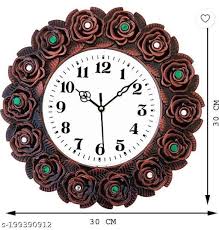 30 Cm Wall Clock Multicolor With Glass