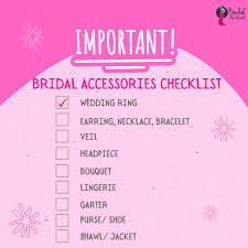 complete wedding accessories checklists