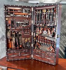 The tools are all metal with great ratchet handles with thumb operated reverse. Studley Tool Chest Is A Woodworker S Dream From The 19th Century
