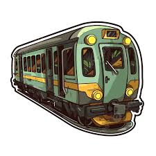 train car sticker design vector subway
