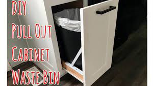 trash waste bin in kitchen cabinet