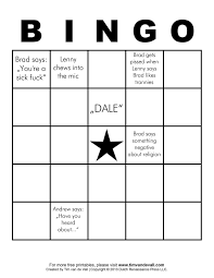 Lets Fill Out A Bingo Chart For The Next Podcast And See How We