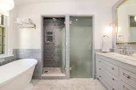 Walk In Shower With Frosted Glass Door