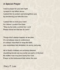 a special prayer poem by stacy p law