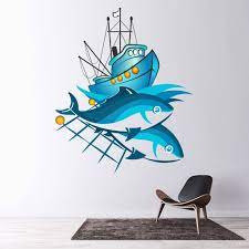 Fishing Trawler Fishing Boat Wall Sticker