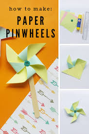 make paper pinwheels with your kids