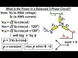 Power In A Balanced 3 Phase Circuit