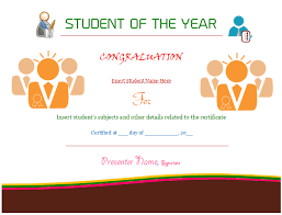 Student Of The Year Certificate Magdalene Project Org