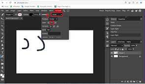 how to curve a line in photopea