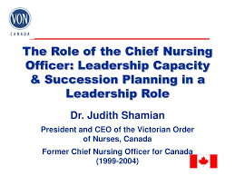 Ppt The Role Of The Chief Nursing Officer Leadership Capacity