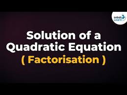 Solution Of A Quadratic Equation By