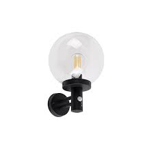 Outdoor Wall Lamp Black With Clear