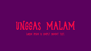 unggas malam font free for