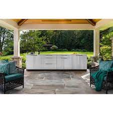 outdoor kitchen stainless steel 6 piece cabinet set newage s