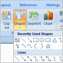 Word 2007 Working With Shapes Print Page