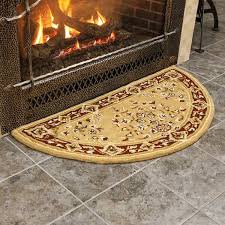 minuteman beige oriental half round wool fireplace hearth rug 44 x22