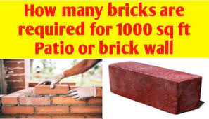 1000 sq ft patio or brick wall