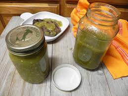 homemade green enchilada sauce with