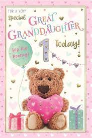 great granddaughter 1st birthday card 1