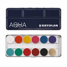 kryolan aquacolor 12 color palettes