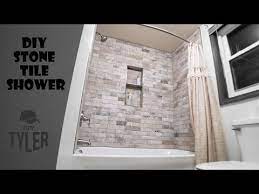 Diy Tile Shower Tub Insert To Stone
