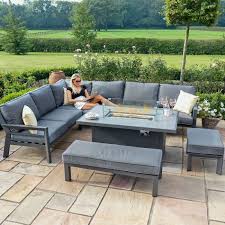 Corner Dining Set With Firepit Table