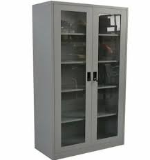 Grey Glass Door Cabinet