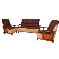 wooden sofa with cushion 5 seaters