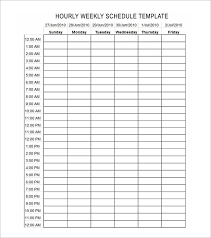 Hours Schedule Template Printable Weekly Hourly For Planner With