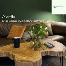 ashe live edge wood coffee table