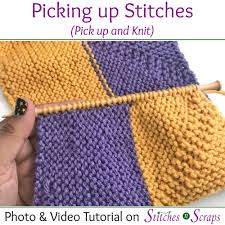Usually when you divide the body and sleeves, you are instructed to. Tutorial Pick Up And Knit Stitches N Scraps