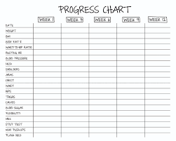 Weekly Progress Chart Printable Weekly Progress Chart Free
