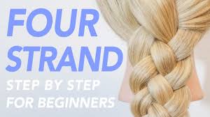 Continue braiding your hair as normal. How To 4 Strand Flat Braid Step By Step For Beginners Cc Everydayhairinspiration Youtube