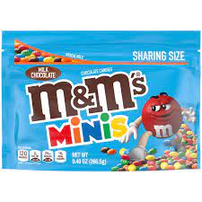 m m s minis milk chocolate candy