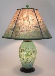Art Glass Speckled Green Lamp